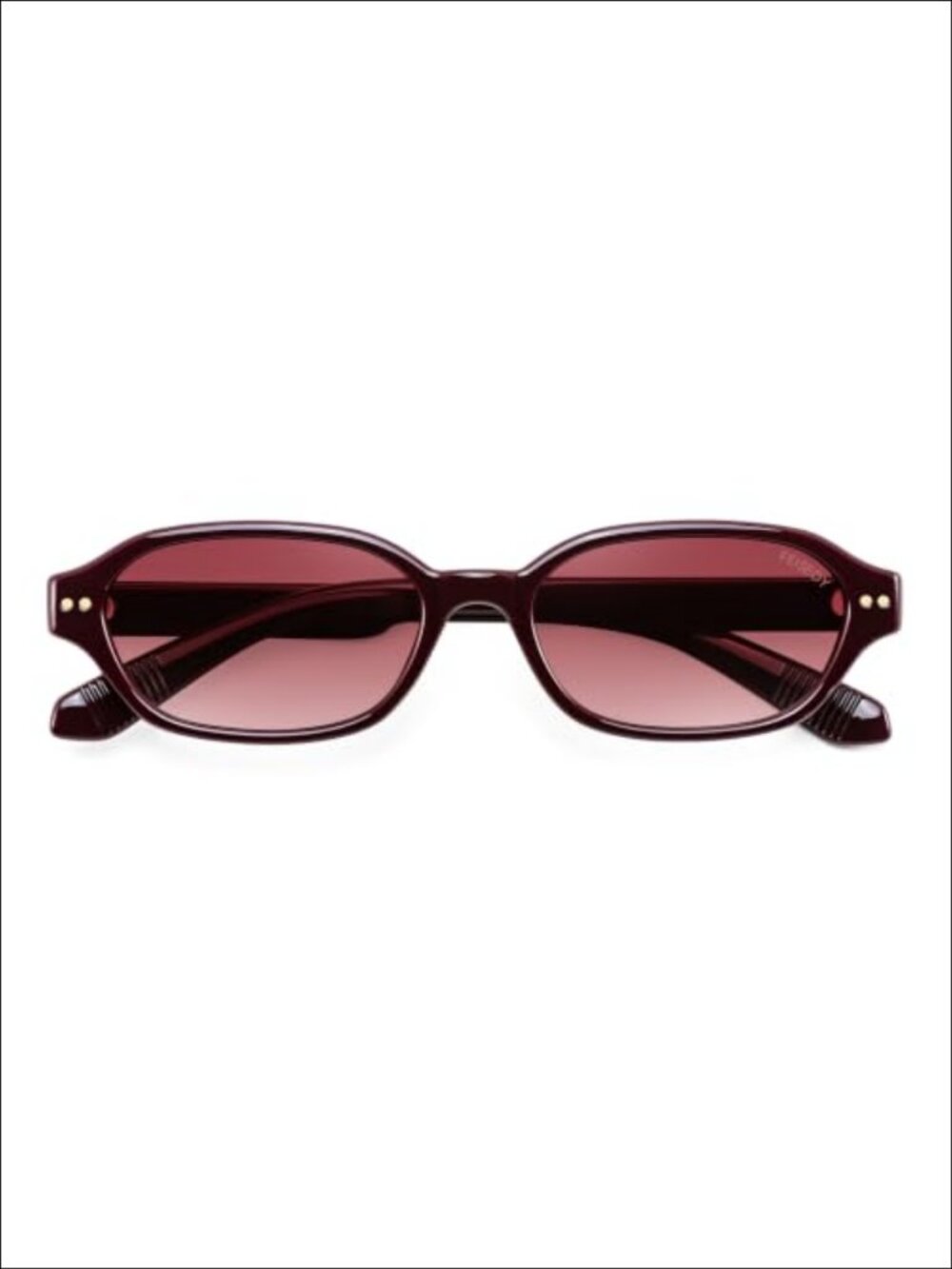 FEISEDY Retro Polarized Rectangle Sunglasses UV400 Slim Fit Y2K 90s